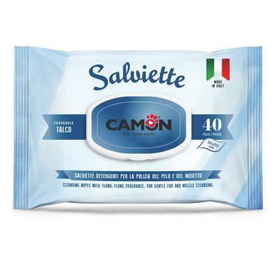 CAMON TALC-SCENTED WET WIPES 40 PCS