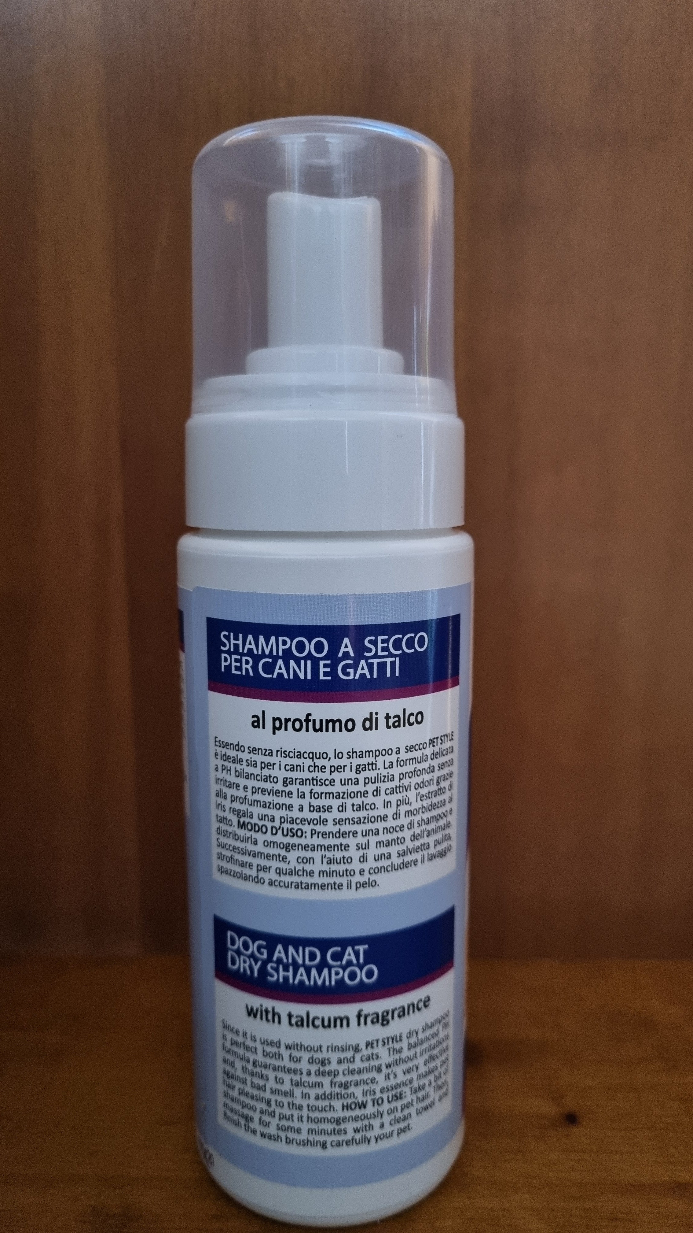 SHAMPOO A SECCO PER CANI E GATTI CON OLIO DI IRIS 200 ML