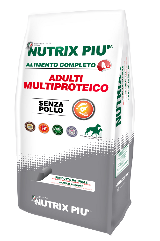 NUTRIX PIU' ADULTI MULTIPROTEICO SENZA POLLO