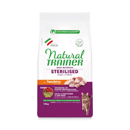 NATURAL TRAINER GATTO STERILISED 1,5 KG PROSCIUTTO CRUDO
