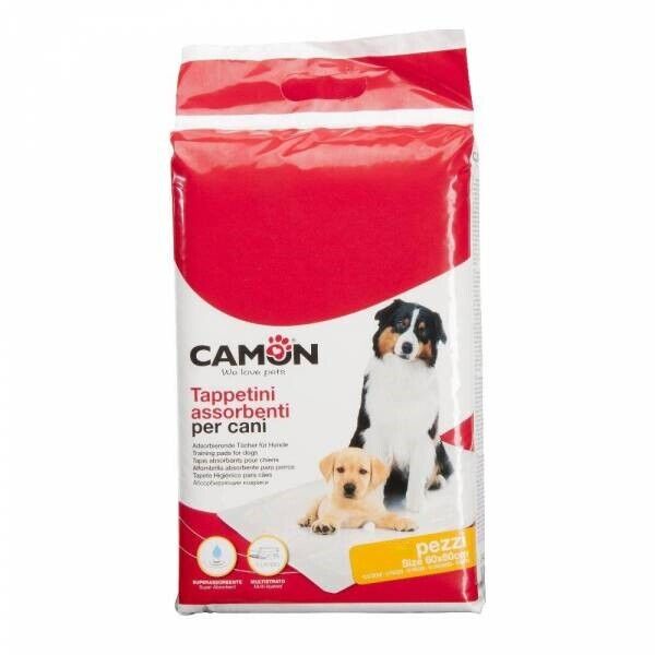 TAPPETINI ASSORBENTI CAMON PER CANI 10 PZ CM 60 X 60