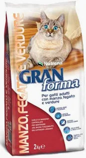 Mangime per Gatto Nutrena Gran Forma 2kg gusto Manzo, Fegato e Verdure